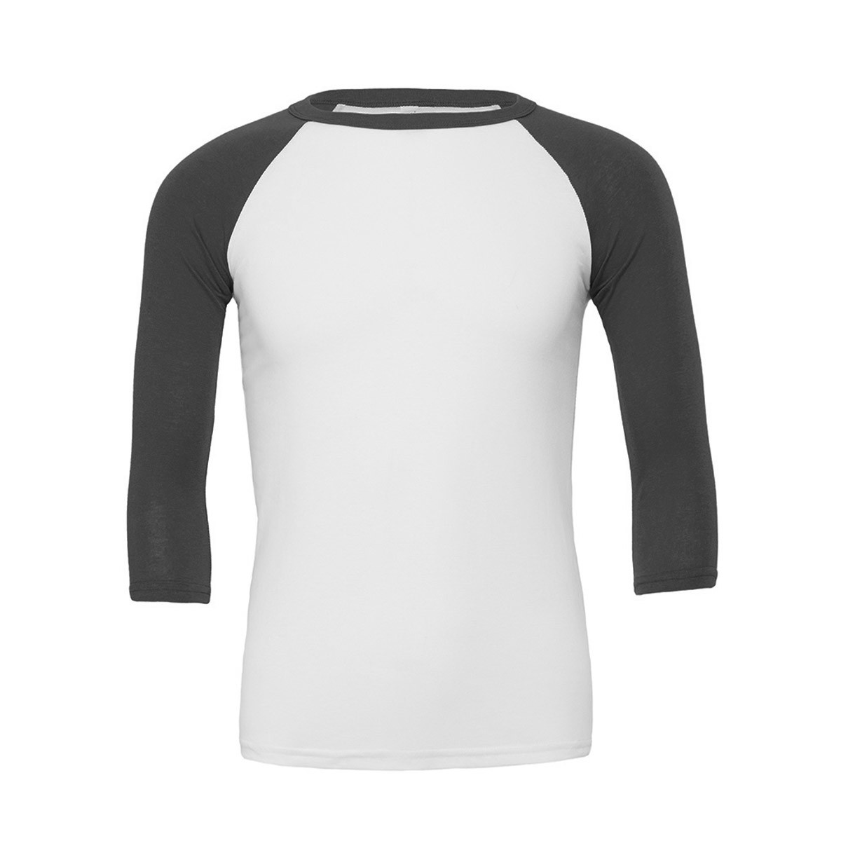 Maglia unisex con maniche 3/4 bianca e nera