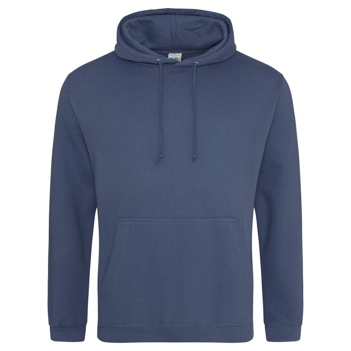 Felpa blu scura con tascone e cappuccio