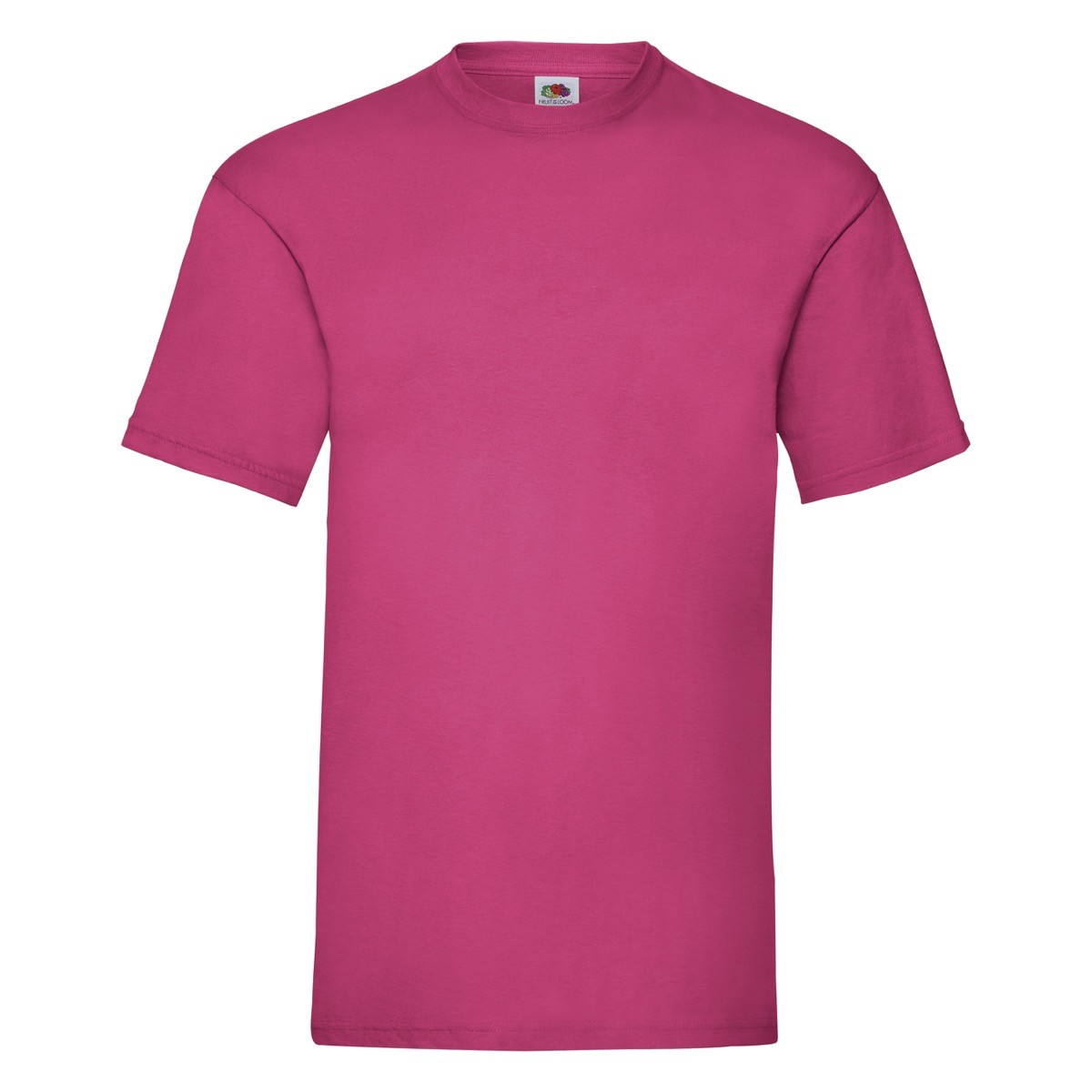 Tshirt in cotone manica corta e girocollo di colore rosso corallo