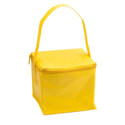 Borsa termica in pvc giallo con imbottitura in alluminio