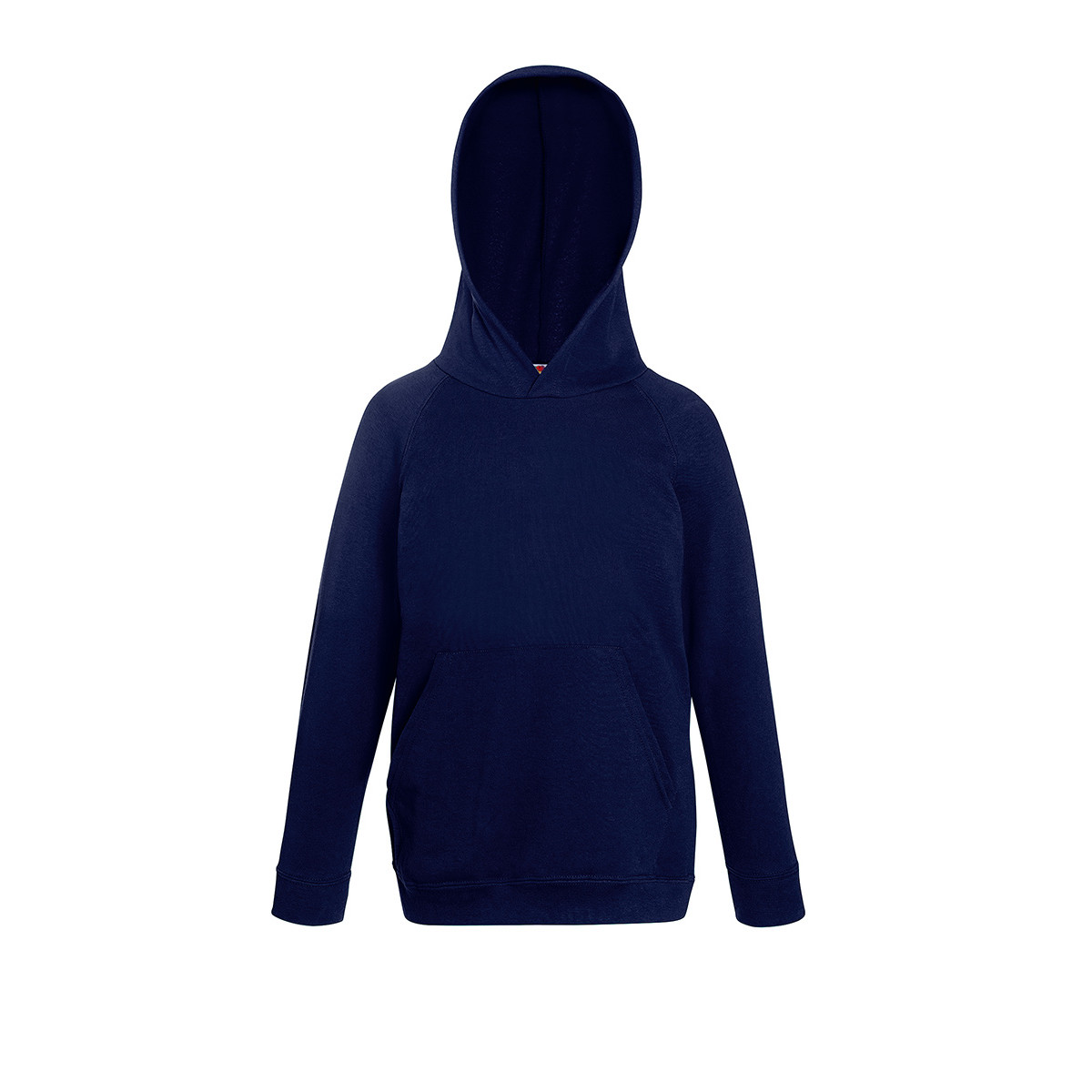 Felpa da bambino blu navy con cappuccio e tasche a marsupio sul fronte