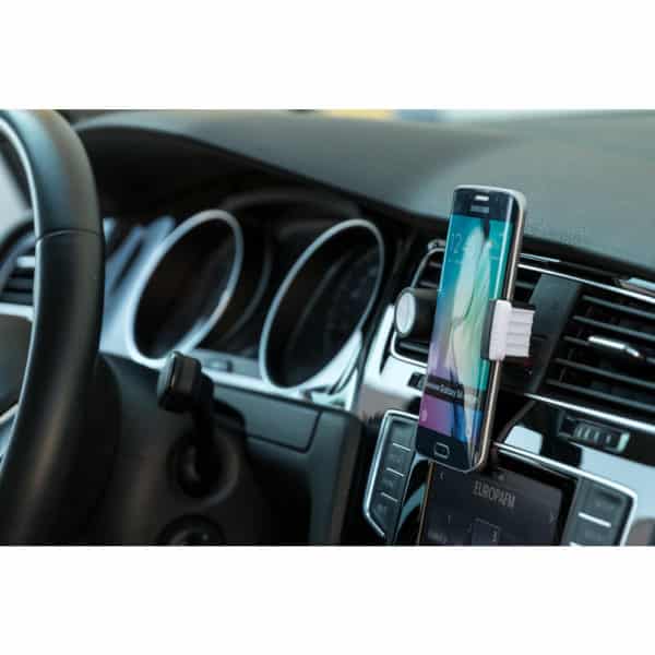 Supporto per smartphone per auto in plastica con attacco alla bocchetta dell