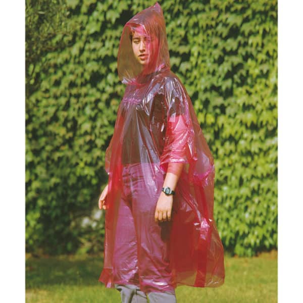 Poncho impermeabile in plastica con cappuccio