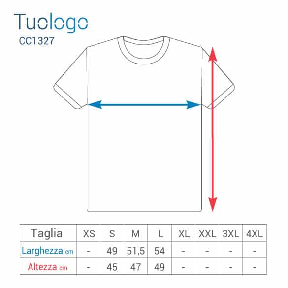 Tabella misure altezza e larghezza