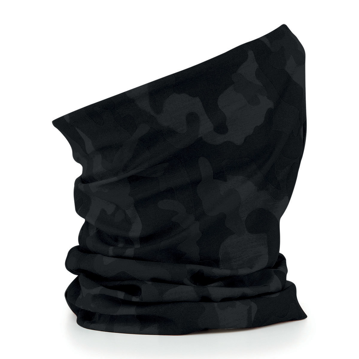 Fascia multiuso in poliestere senza cuciture di colore camouflage tinte scure