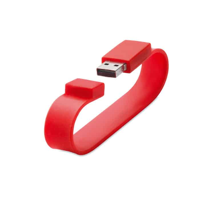 Chiavetta usb a forma di braccialetto rosso