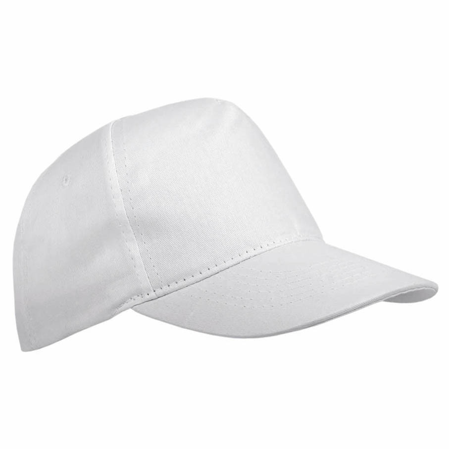 Cappellino in cotone bianco con chiusura in velcro