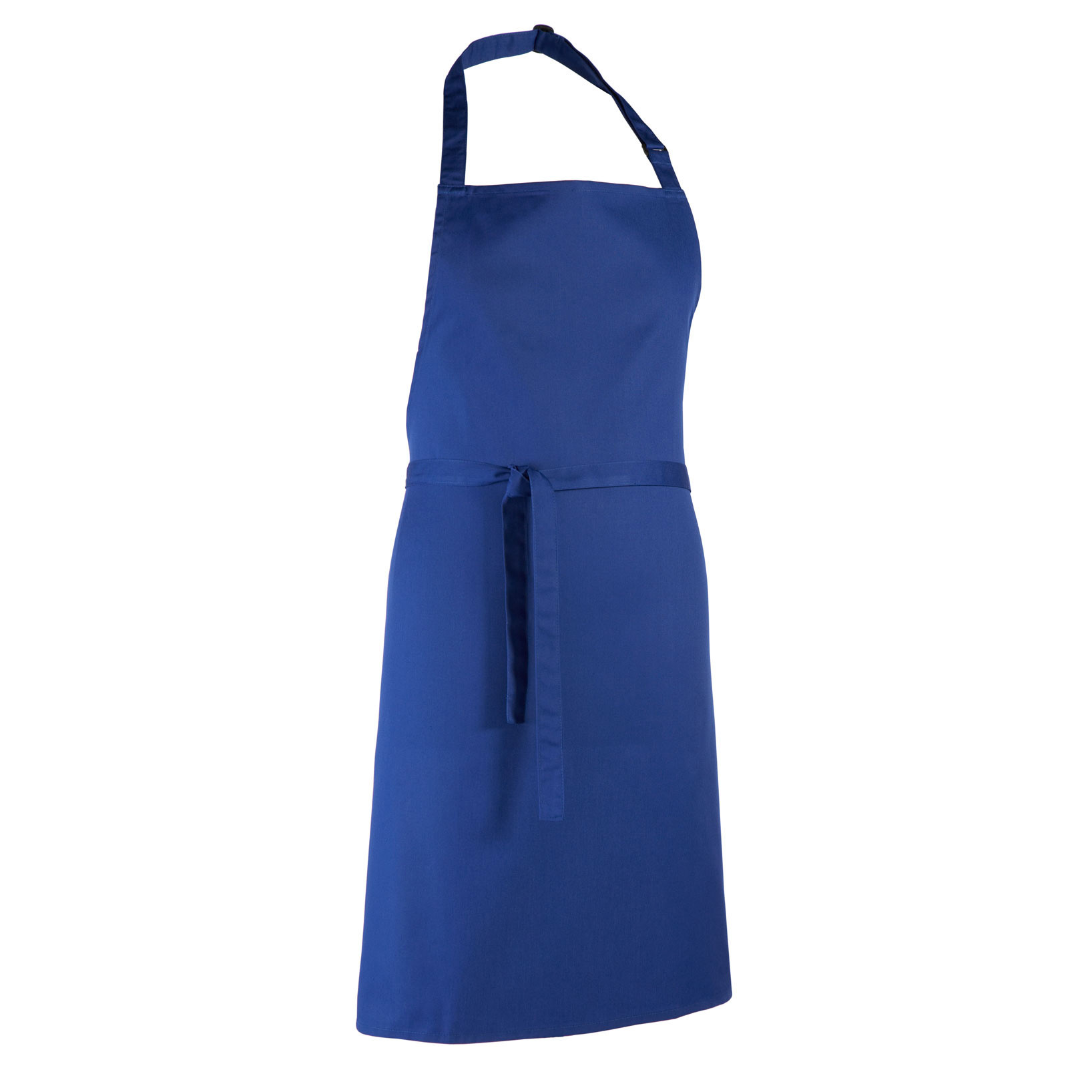 Grembiule blu con pettorina regolabile e senza tasche