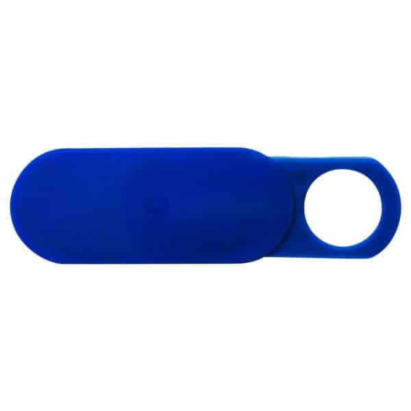 Copertura webcam scorrevole in plastica blu con base adesiva