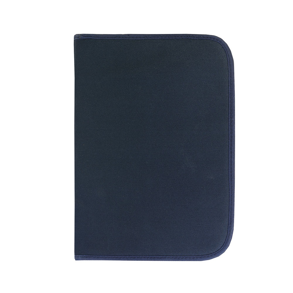 Portablocco in poliestere viola con anelli e diversi scomparti interni