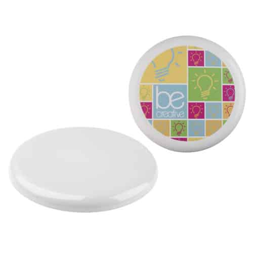 Frisbee in plastica bianca