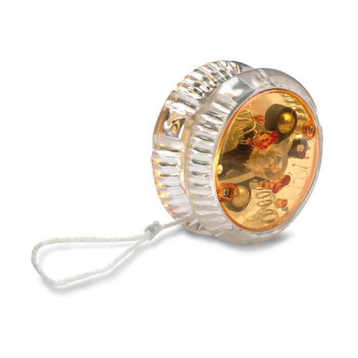 Yo-yo luminoso arancione in plastica