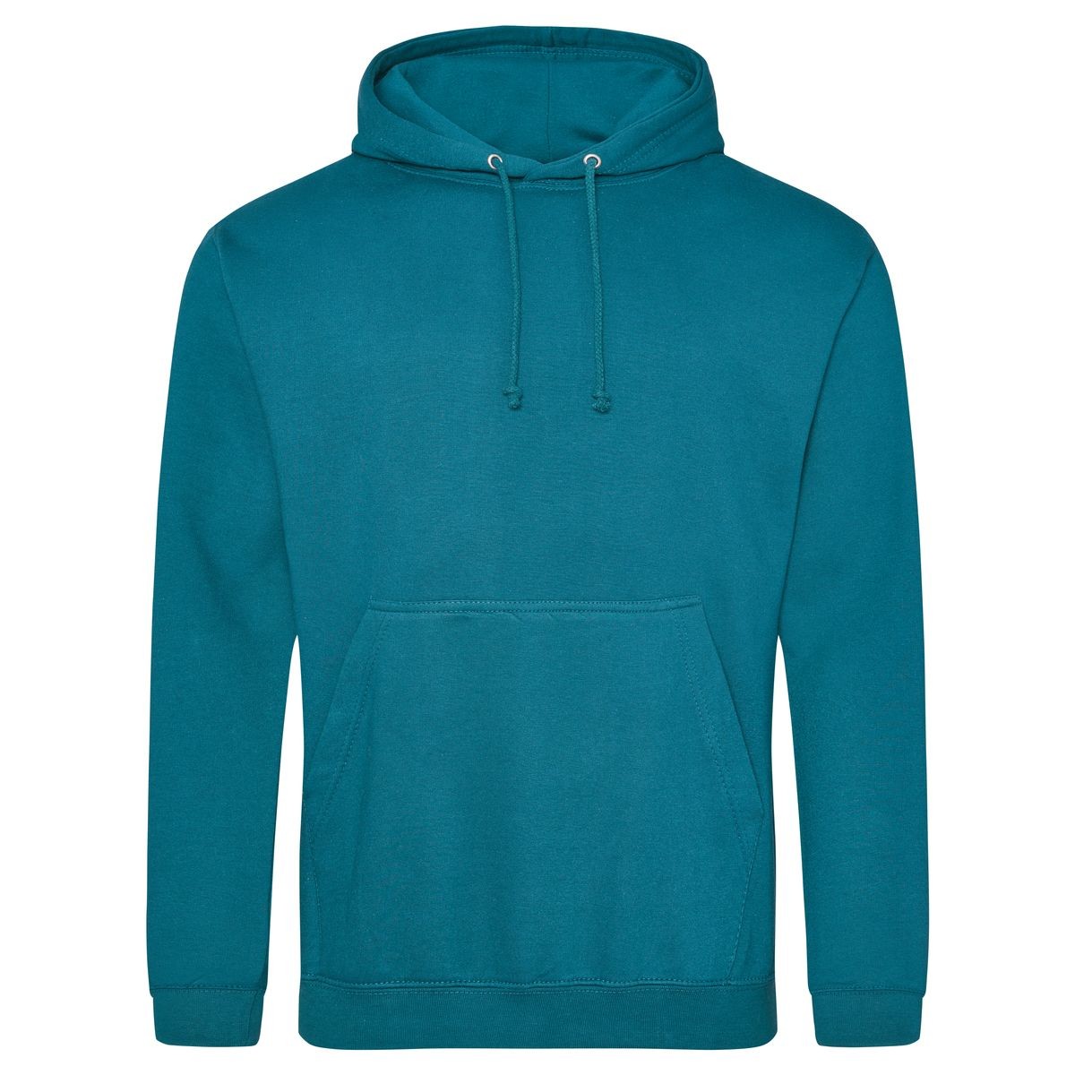 Felpa verde acqua con tascone e cappuccio