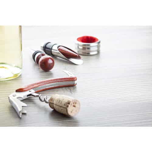 Fermagoccia, cavatappi e chiudibottiglia