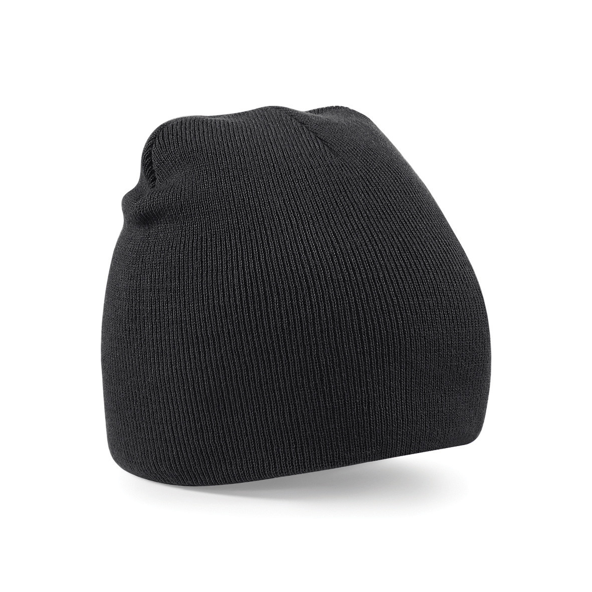 Cappellino senza risvolto in acrilico di colore nero