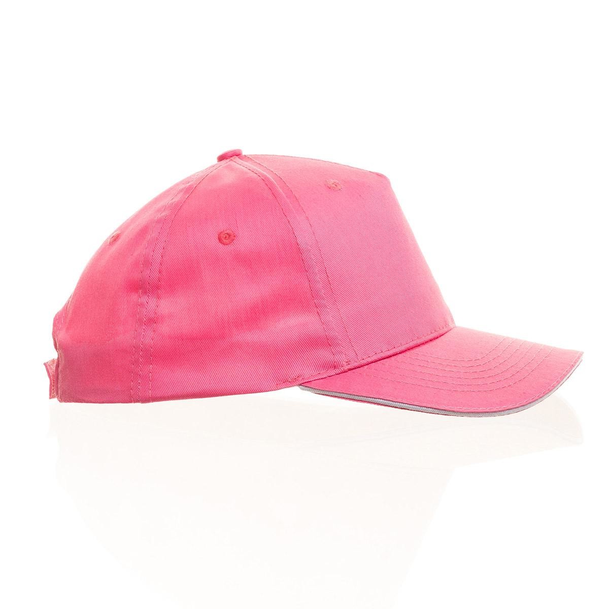 Dettaglio profilo cappello rosa
