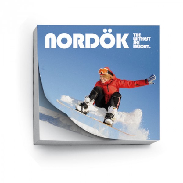 Block notes con fogli adesivi quadrati con stampa