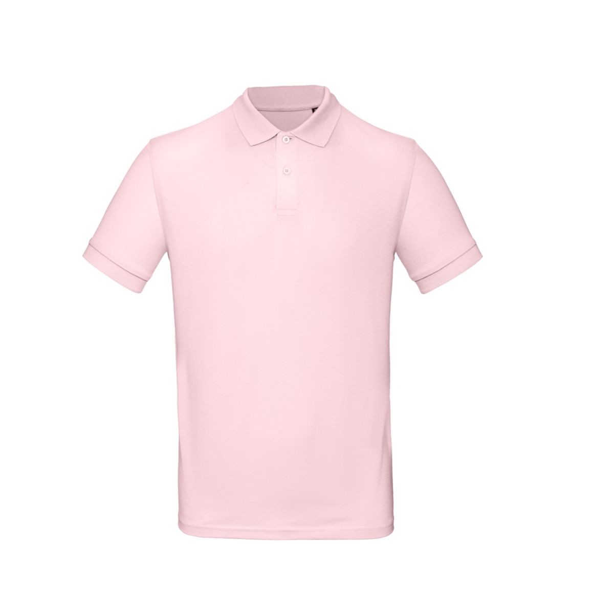 Polo uomo rosa manica corta con 2 bottoni