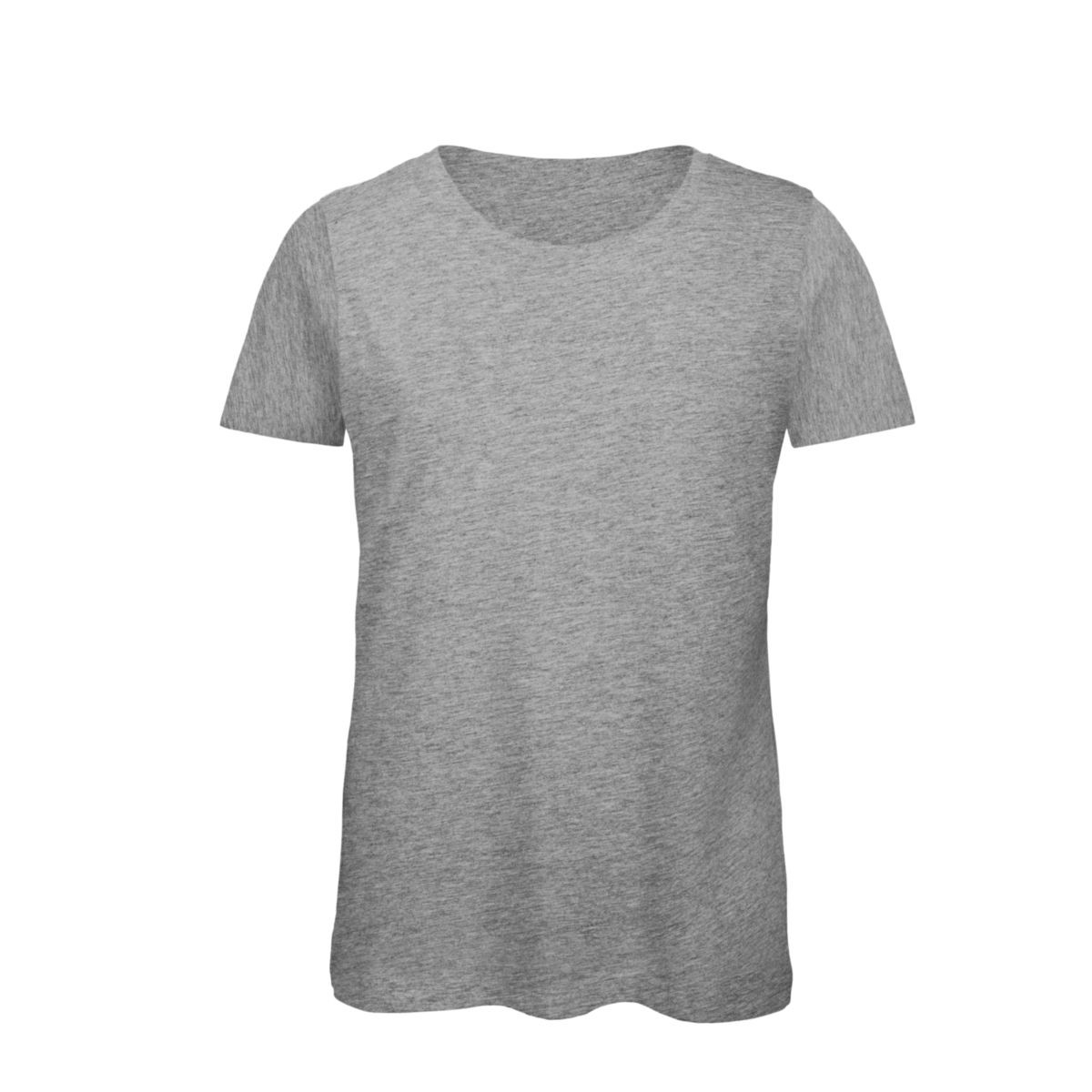Tshirt in cotone organico maniche corte a girocollo di colore grigio melange