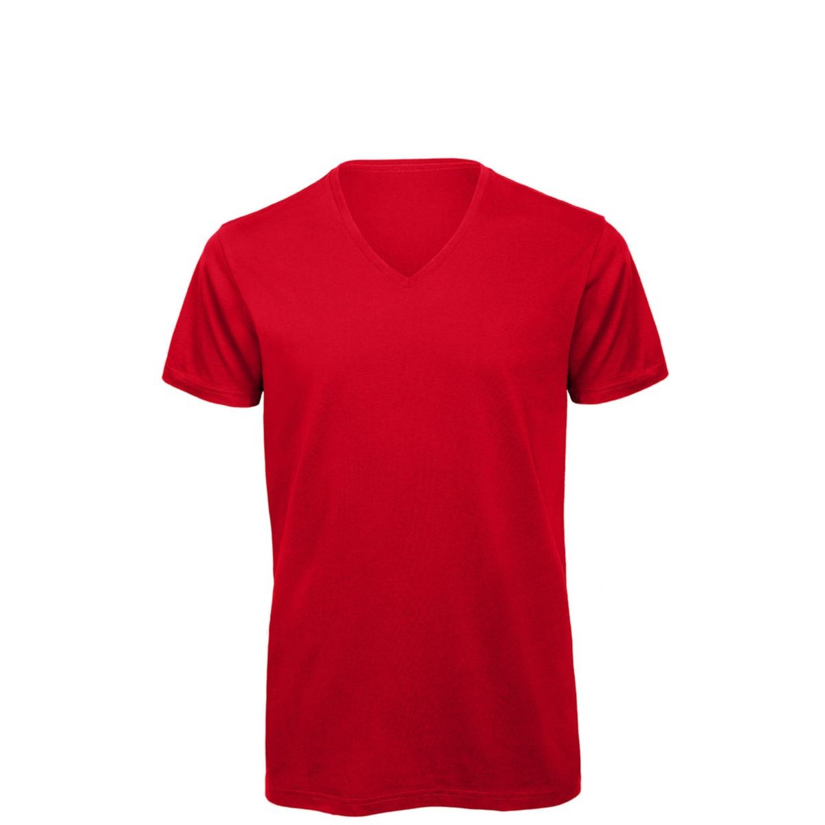 Tshirt rossa con scollo a V