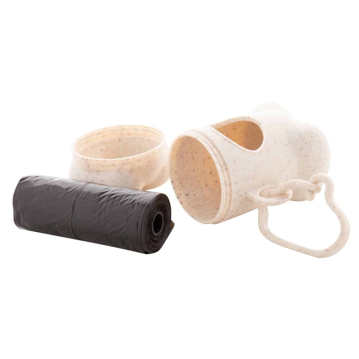 Dispenser di sacchetti per cane in plastica ecologica a forma di osso