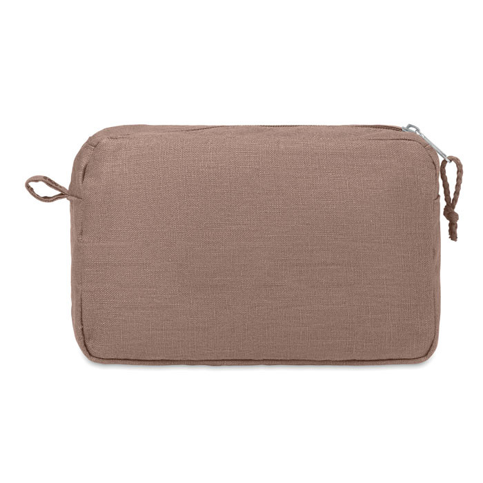 Trousse beige in canapa