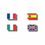 Bandierine adesive per badge