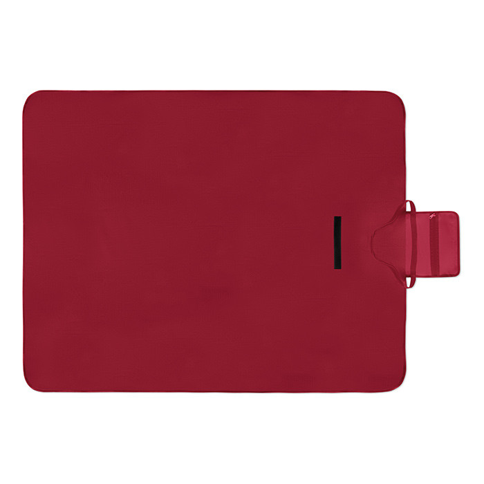 Coperta da picnic rossa con parte superiore felpata e retro in peva