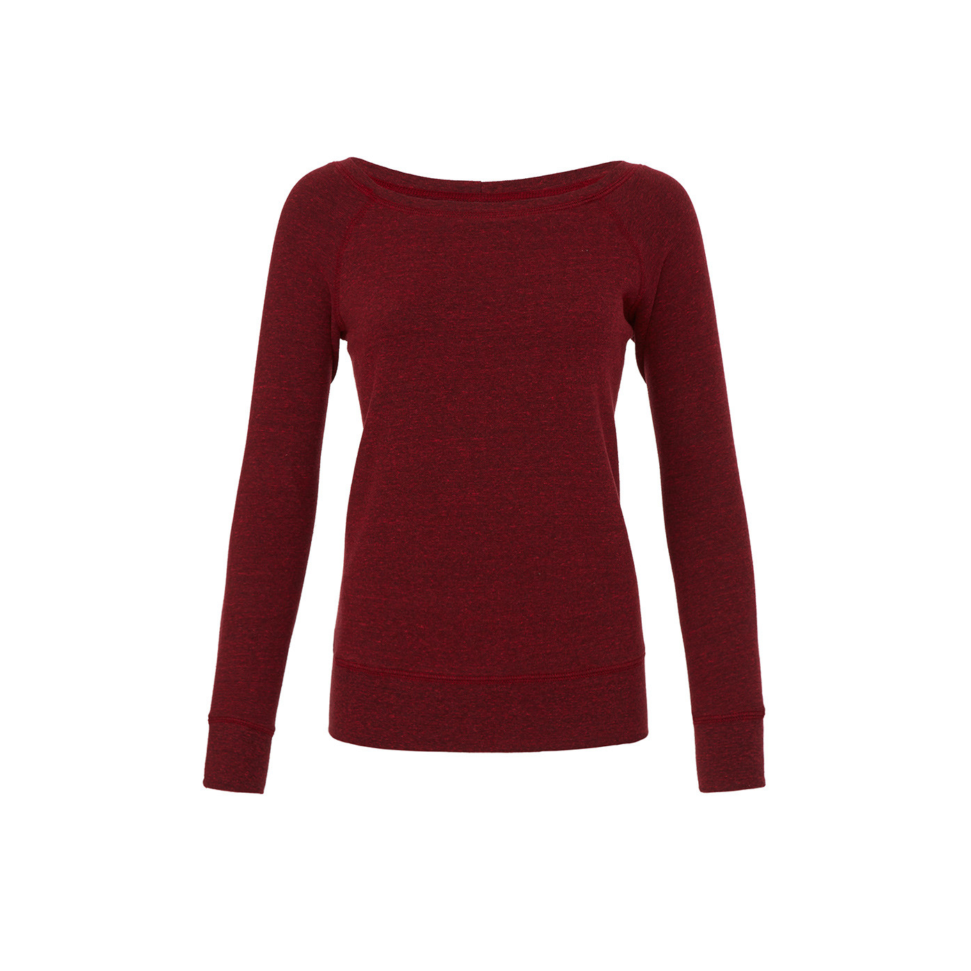 Felpa rossa in poliestere con cuciture laterali e felpata internamente