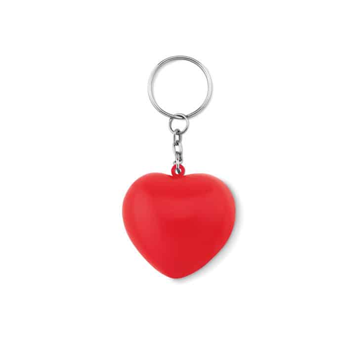Portachiavi antistress a forma di cuore rosso in pu