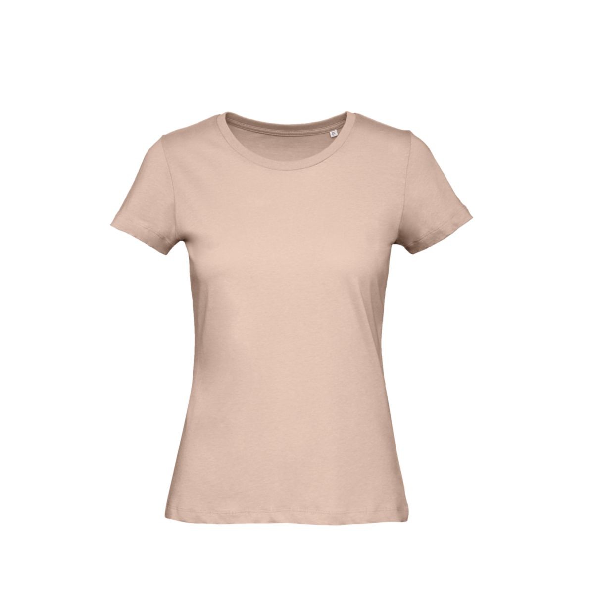 Tshirt in cotone organico maniche corte a girocollo di colore beige