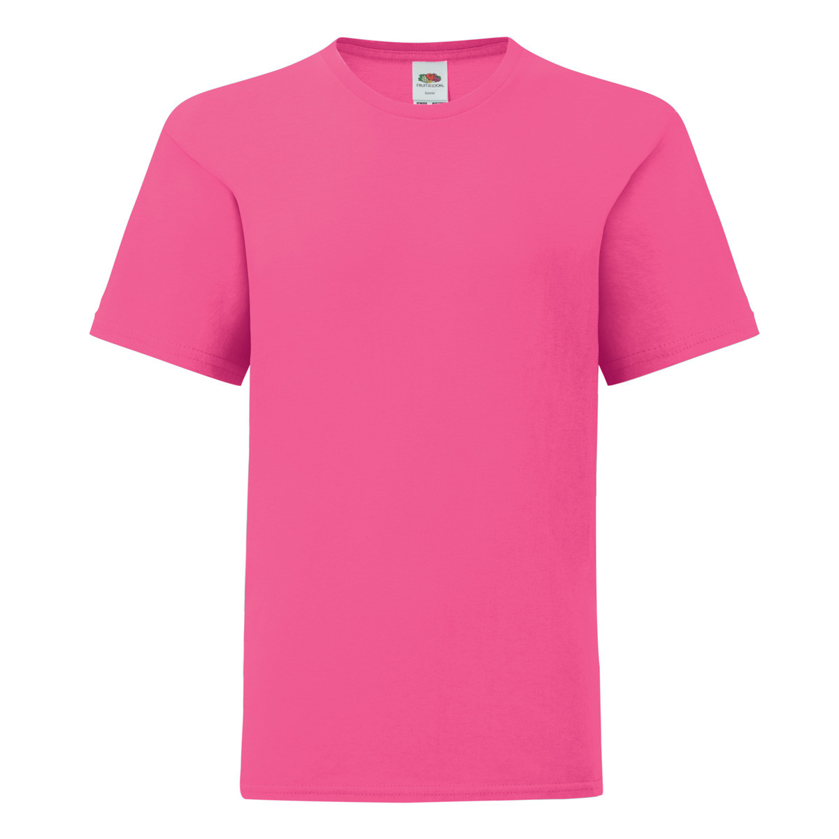 Tshirt girocollo fuxia da bambino con manica corta