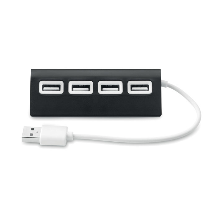 Hub con quattro ingressi usb nero e bianco