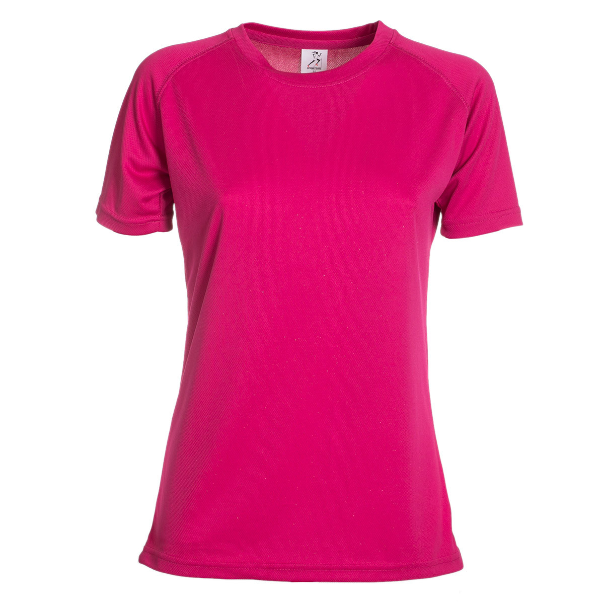 Maglietta sportiva da donna fuxia in tessuto traspirante