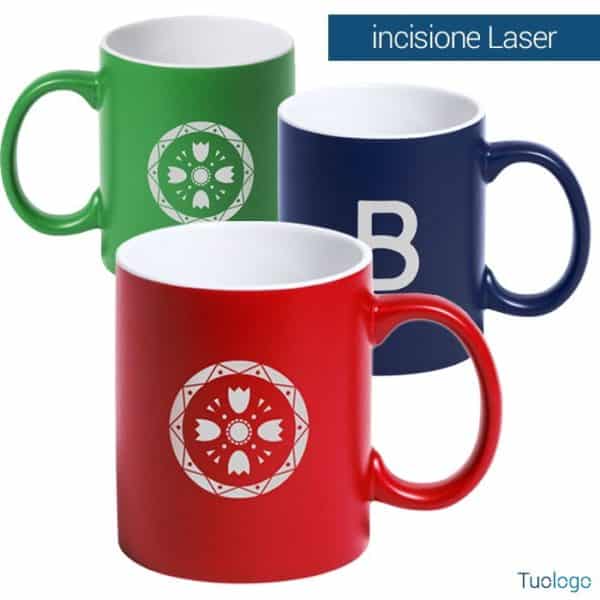 Tazza gialla con interno bianco con logo