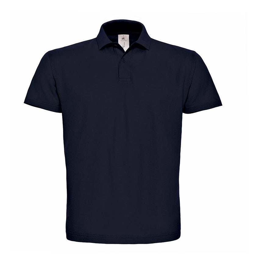 Polo blu a due bottoni
