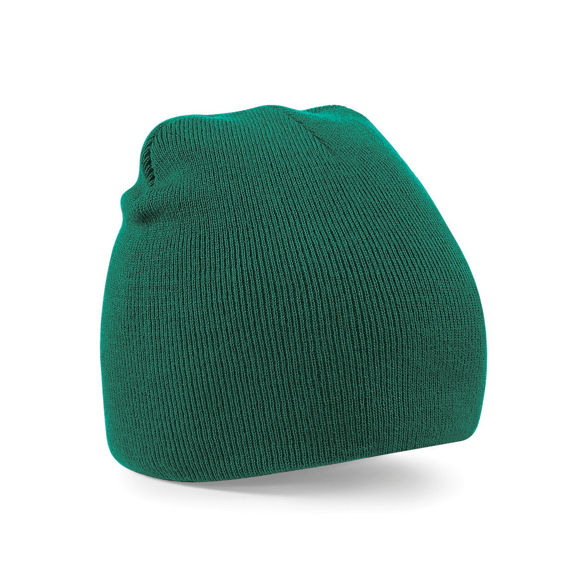 Cappellino senza risvolto in acrilico di colore verde bottiglia