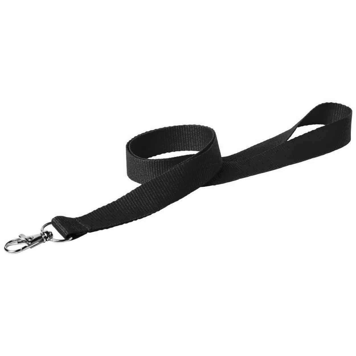 Laccetto portabadge in poliestere nero