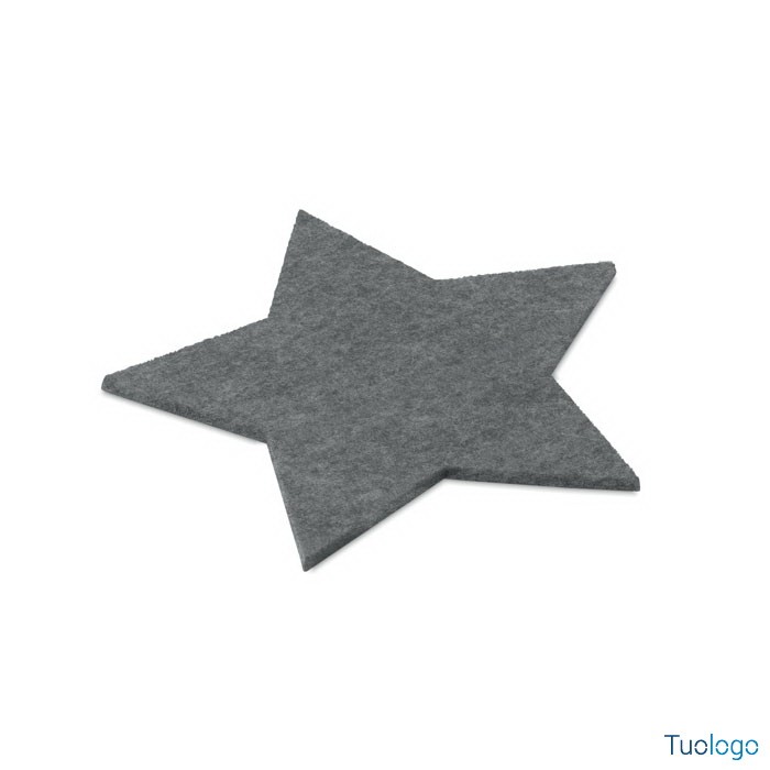 Sottobicchiere grigio scuro a forma di stella