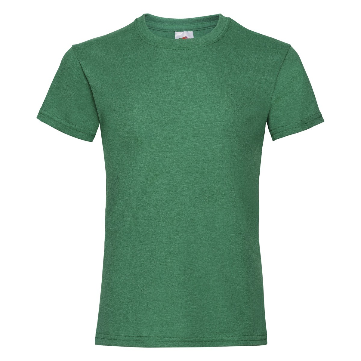 Tshirt bambina in cotone manica corta e girocollo di colore verde