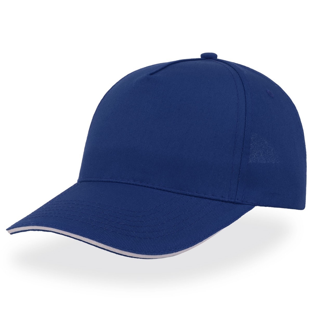 Cappello blu con visiera