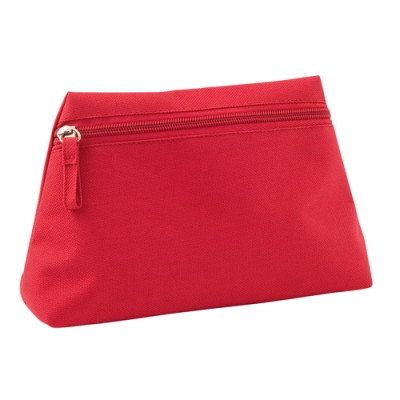 Trousse rossa in poliestere con chiusura zip