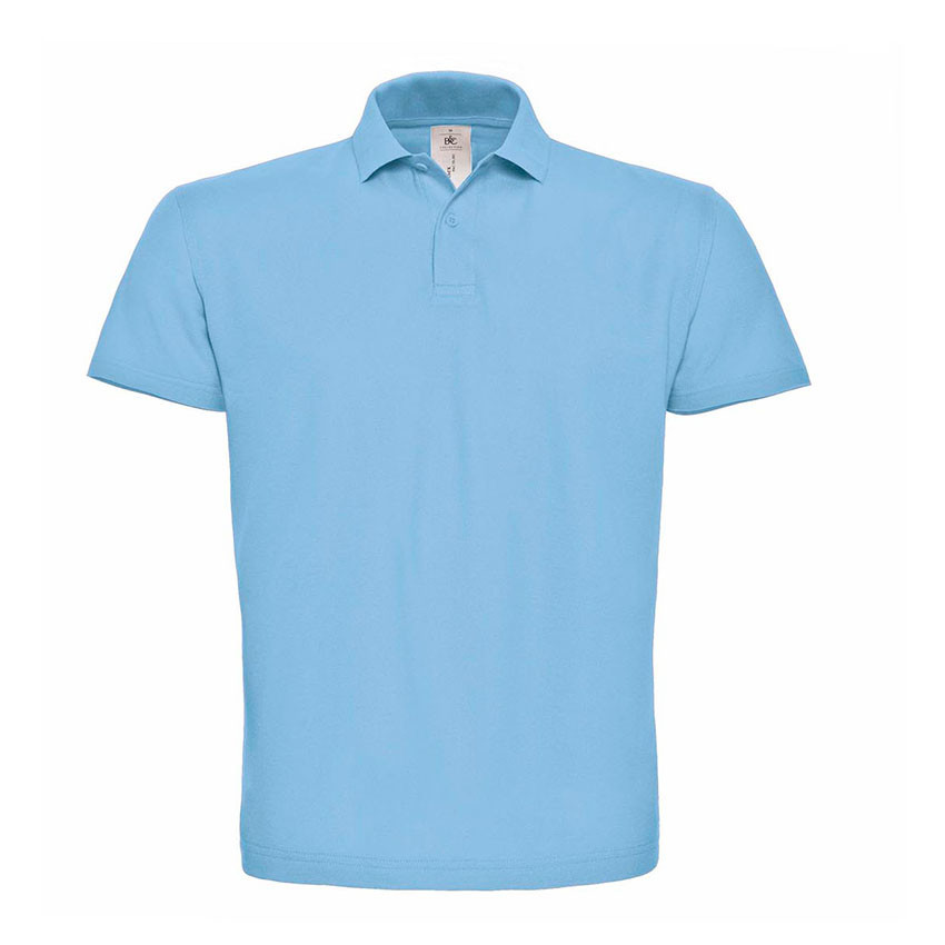 Polo azzurra a due bottoni