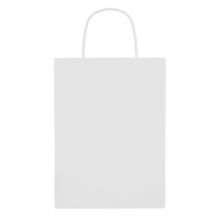 Shopper in carta bianca con manici ritorti