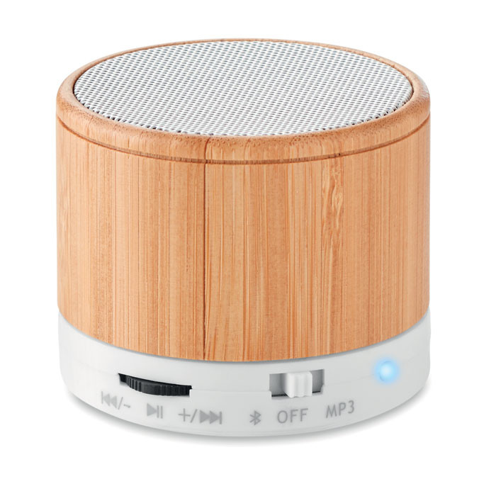 Speaker in abs e bamboo con led