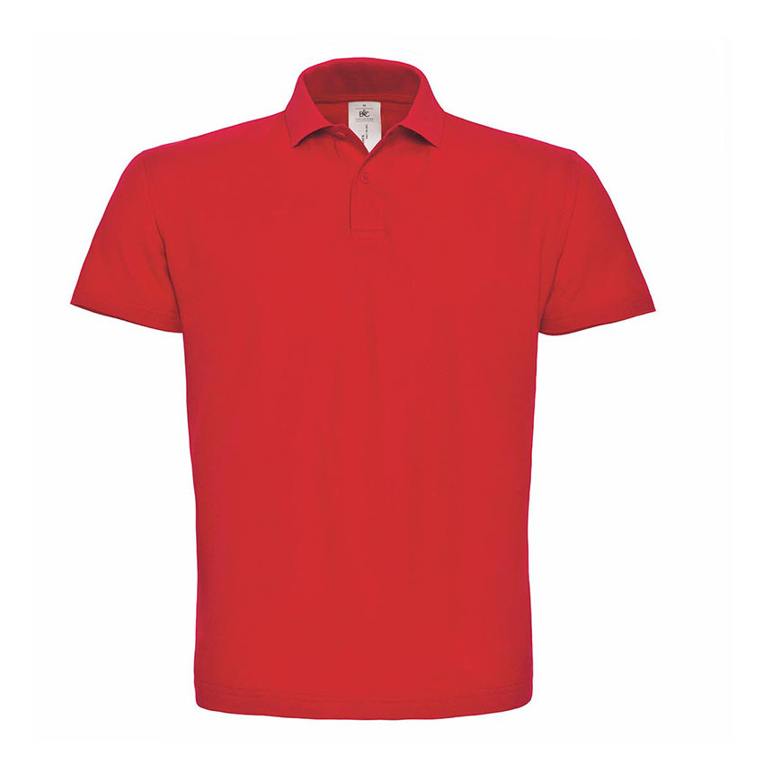 Polo rossa a due bottoni