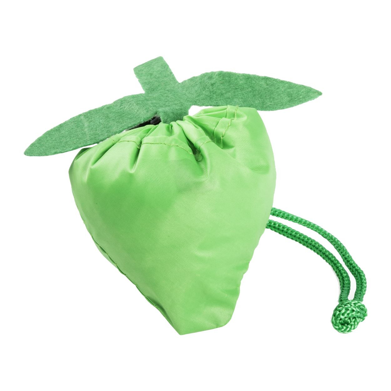 Shopper verde ripiegabile a forma di sacchetto della frutta