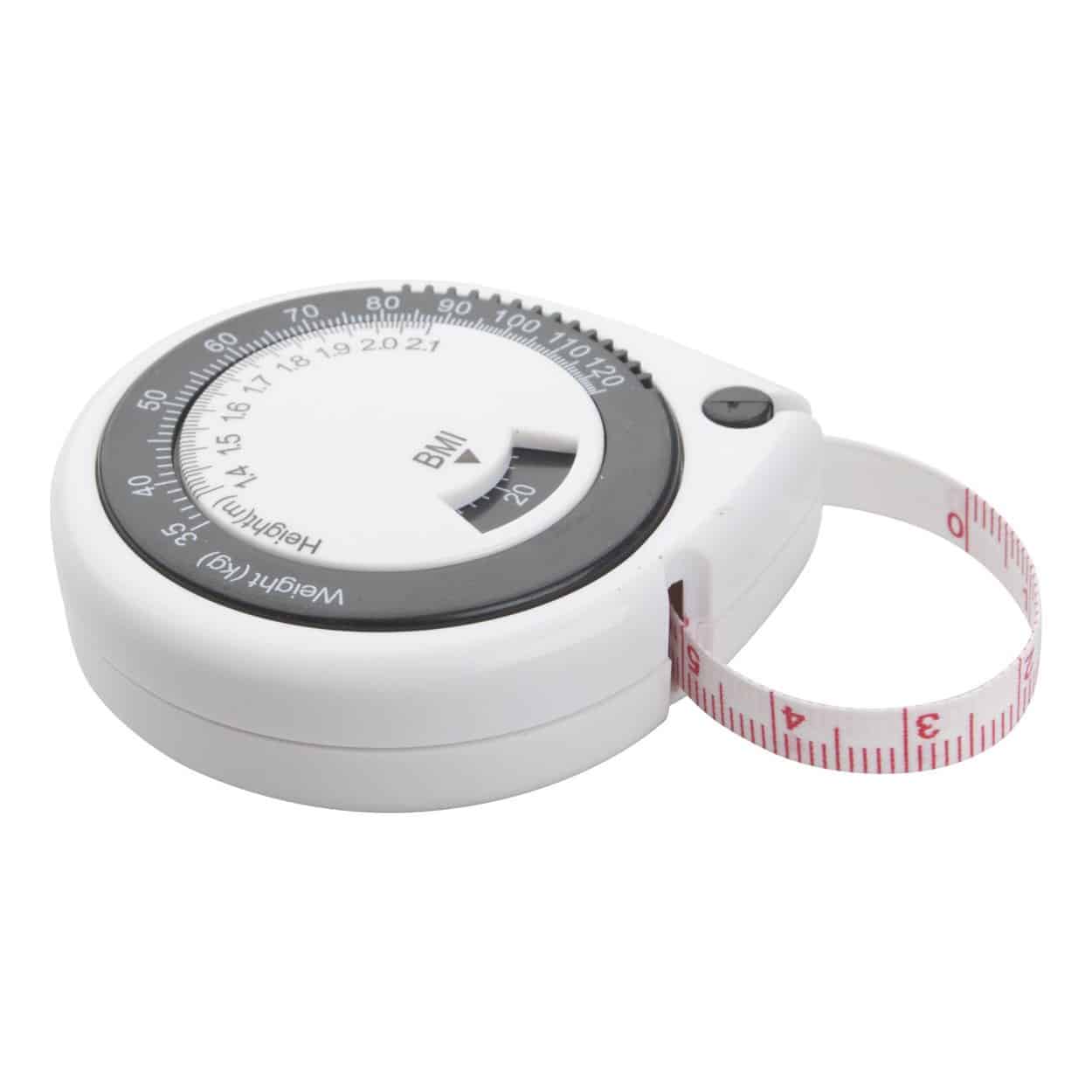 Metro in plastica bianca con display