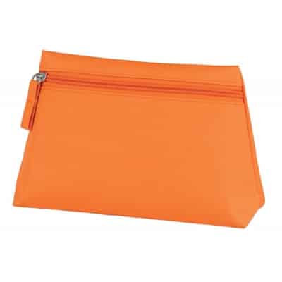 Trousse arancione in poliestere con chiusura zip