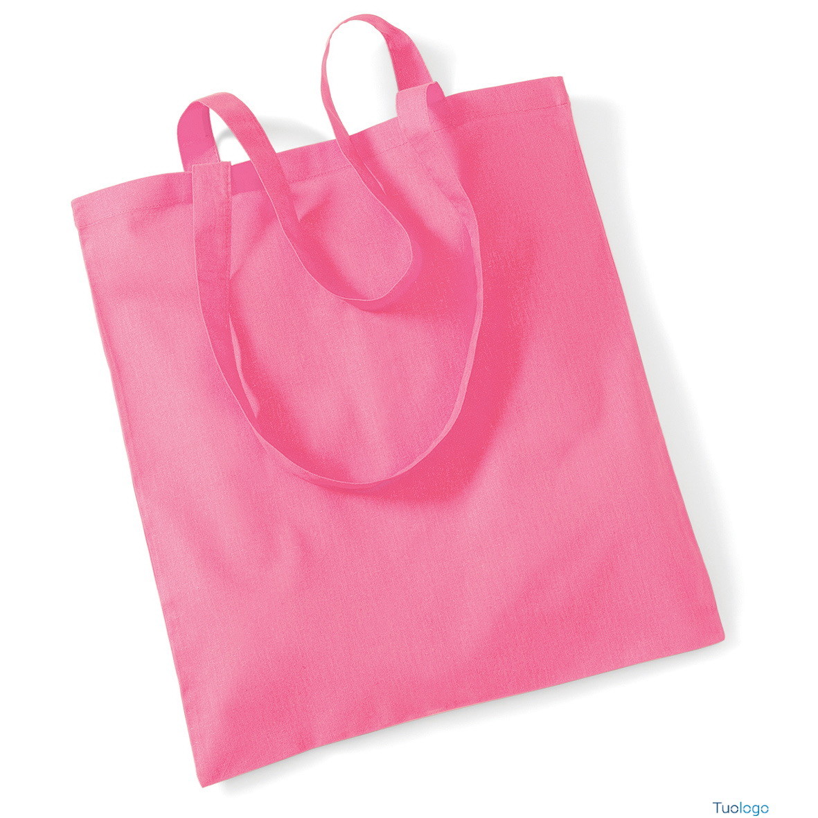 Shopper rosa con manici lunghi